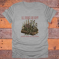 All Endings Are Happy, Depends Where You Stop Reading Bookish T-Shirt - Sport Grey