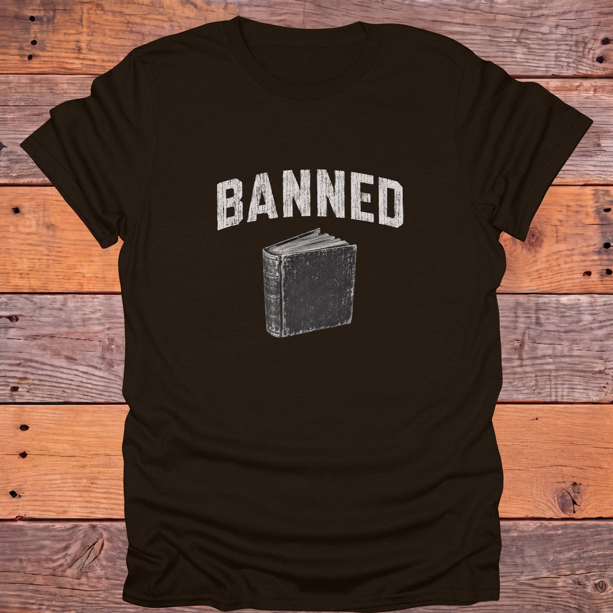 Banned Books Bookish T-Shirt - Dark Chocolate