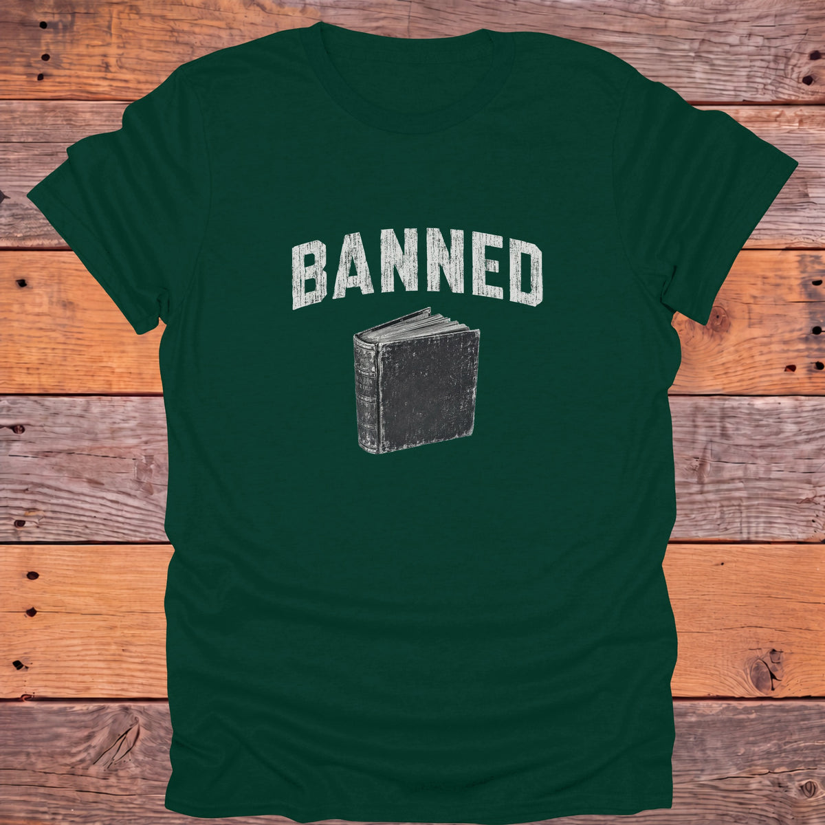 Banned Books Bookish T-Shirt - Forest Green