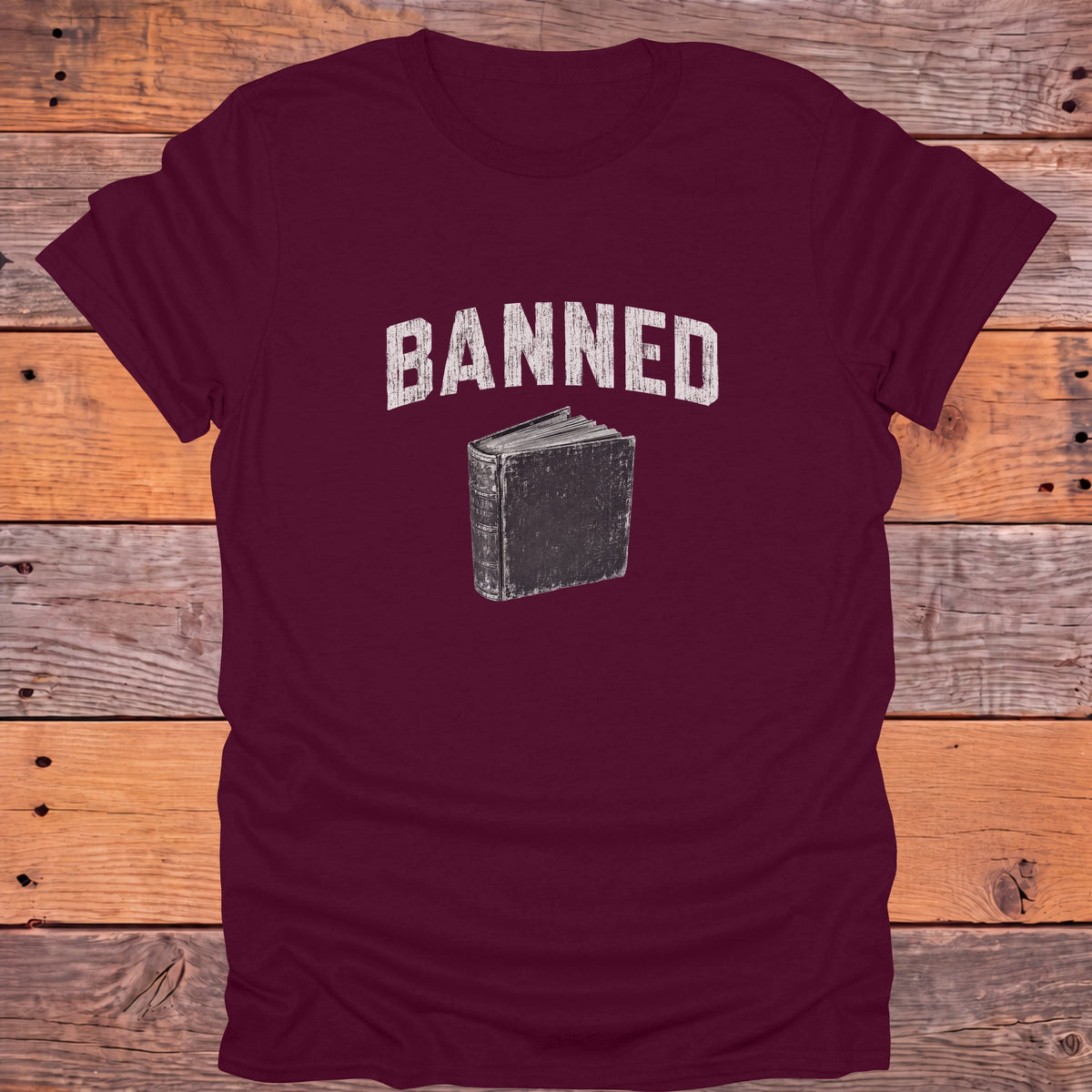 Banned Books Bookish T-Shirt - Maroon