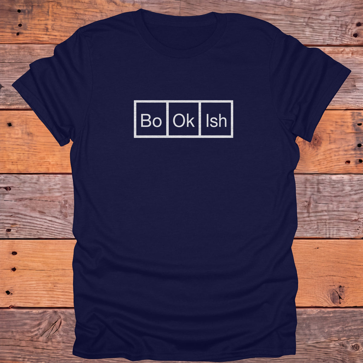 Bo-Ok-Ish Periodic Table Bookish T-Shirt - Navy