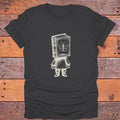 Book Head Reader Moth Bookish T-Shirt - Charcoal