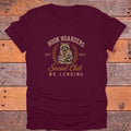 Book Hoarders Social Club No Lending Raccoon Bookish T-Shirt - Maroon