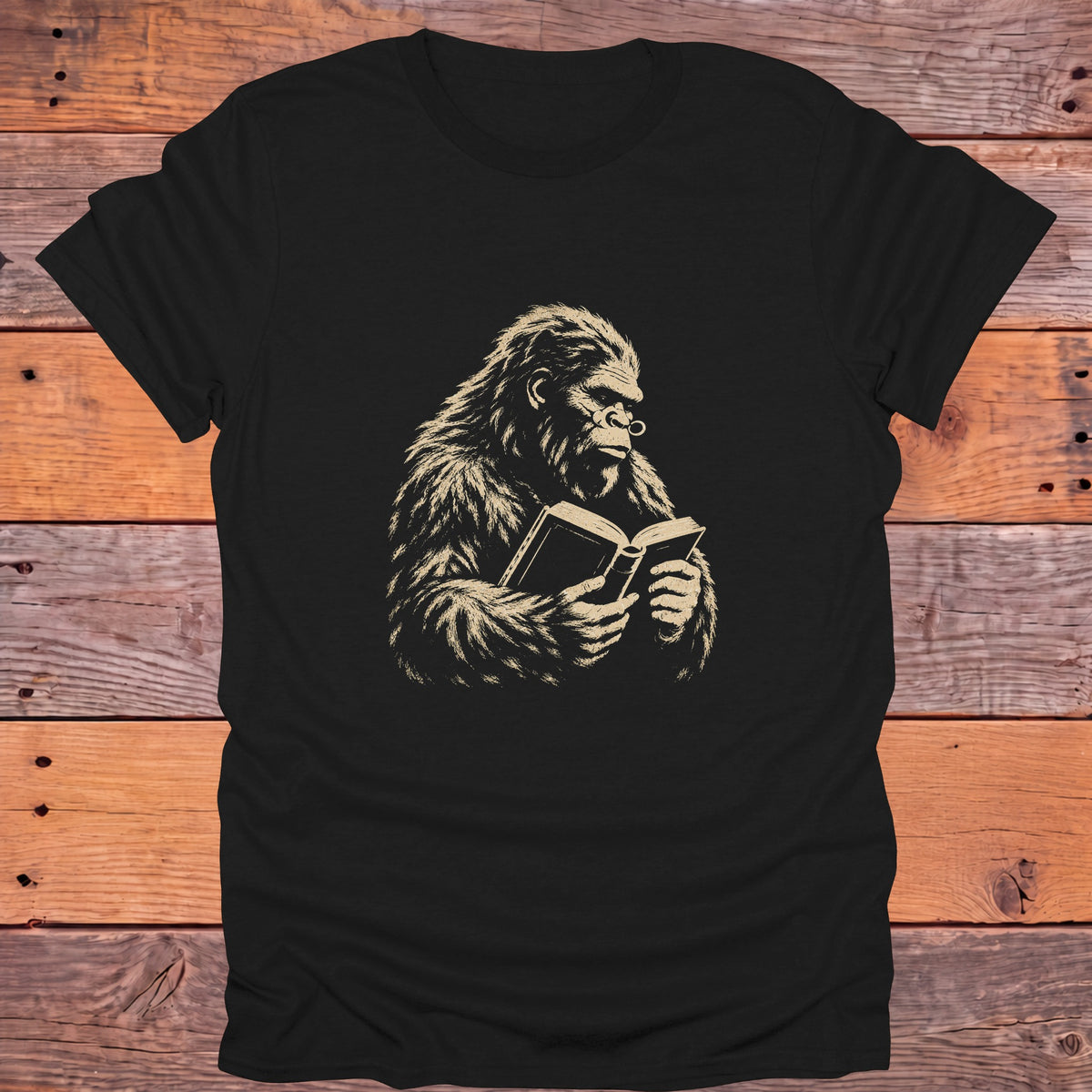 Bookish Sasquatch Reader Bookish T-Shirt - Black