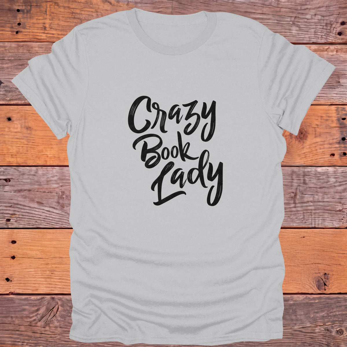 Crazy Book Lady Bookish T-Shirt - Ice Grey
