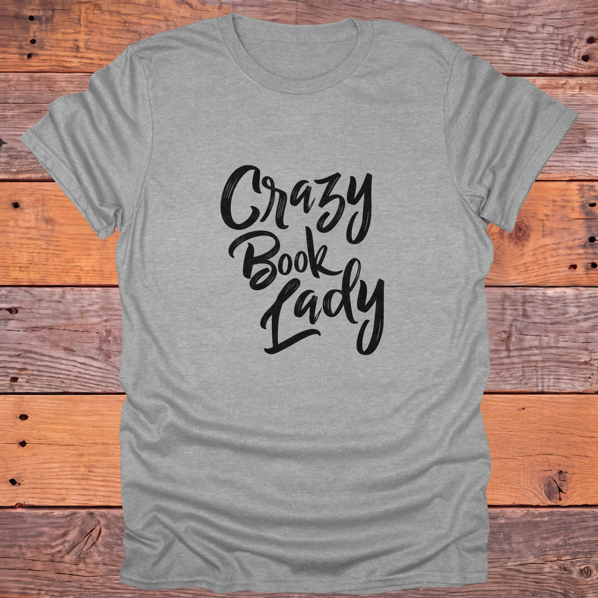 Crazy Book Lady Bookish T-Shirt - Sport Grey
