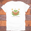 Currently Unavailable Frog Bookish T-Shirt - White