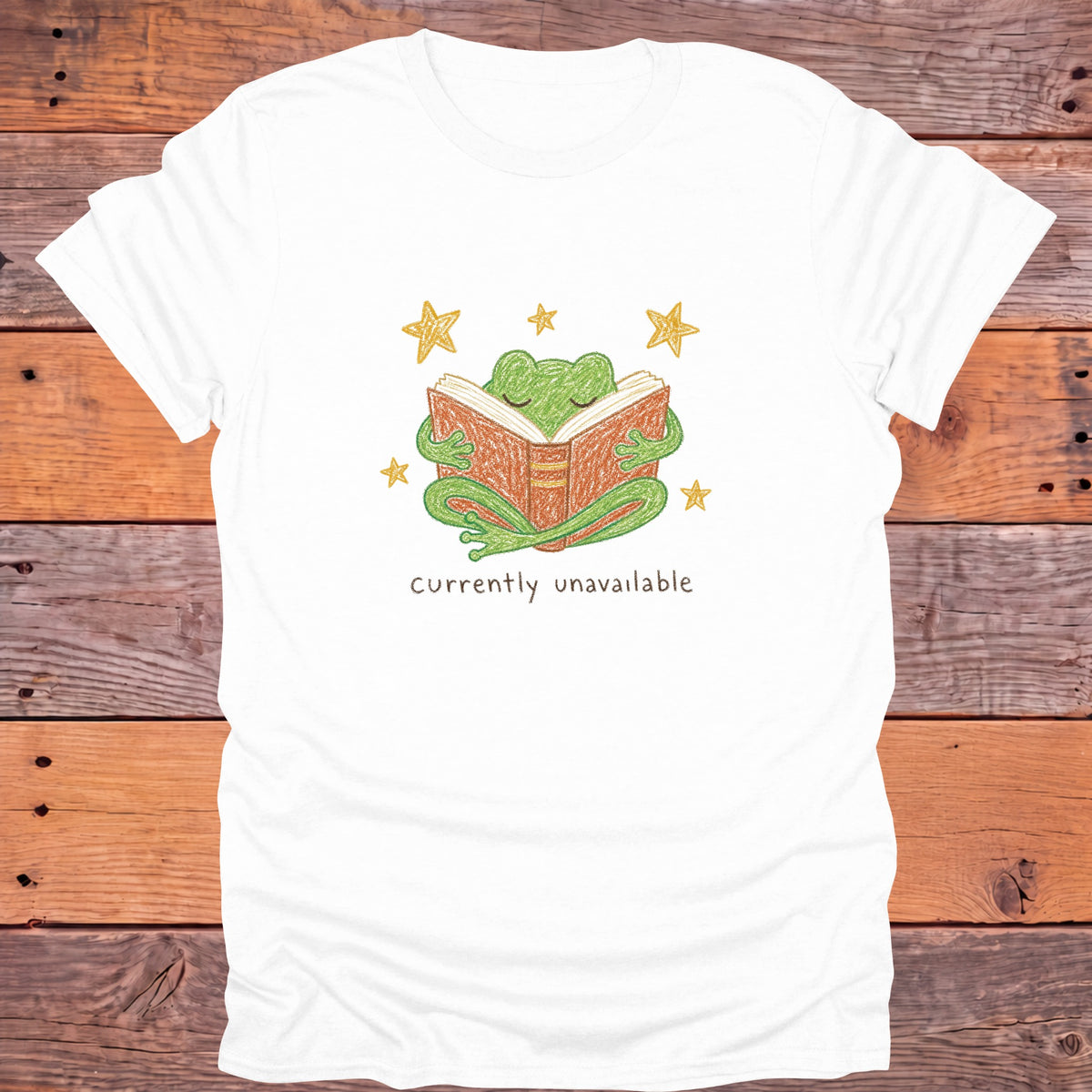 Currently Unavailable Frog Bookish T-Shirt - White