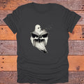 Ghost Reading Old Books Bookish T-Shirt - Charcoal