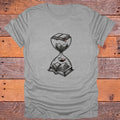 Hourglass Falling Pages Bookish T-Shirt - Sport Grey