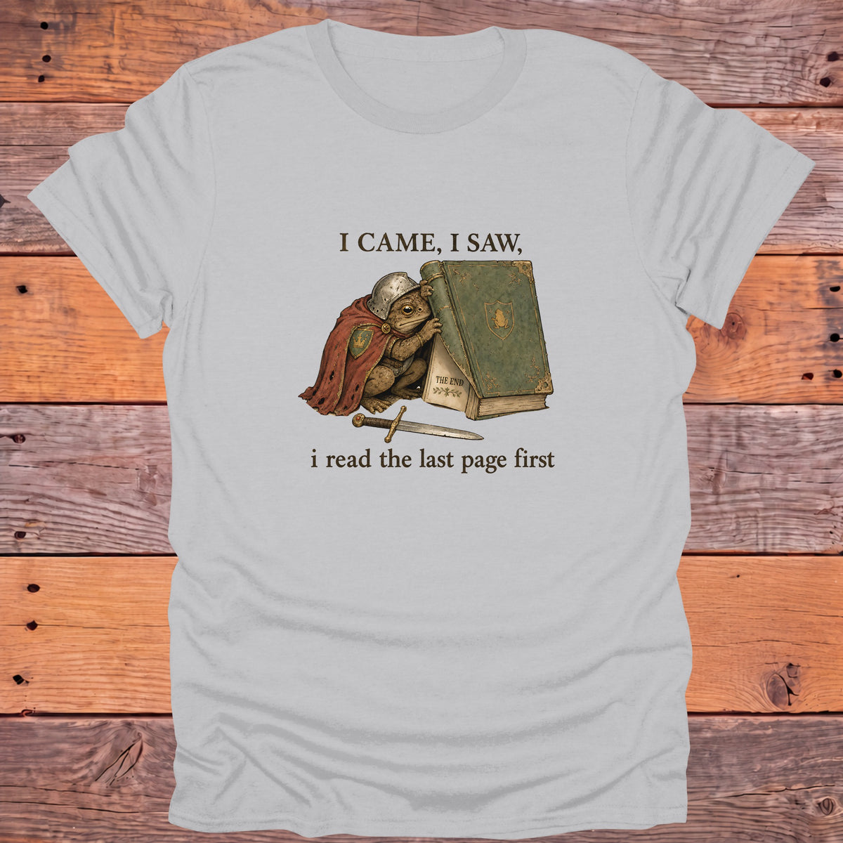 I Came I Saw I Read the Last Page First Bookish T-Shirt - Ice Grey