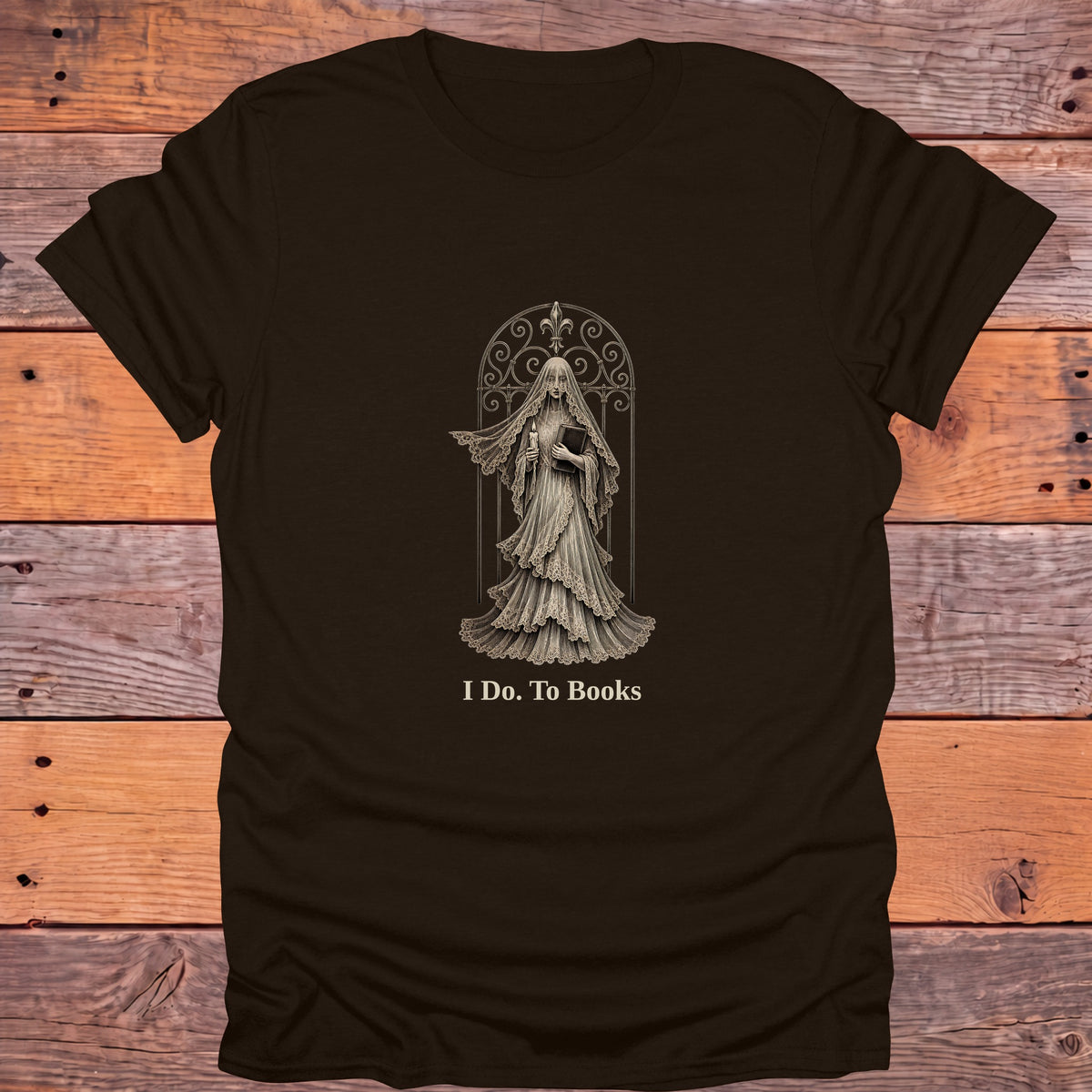 I Do To Books Gothic Bookish T-Shirt - Dark Chocolate