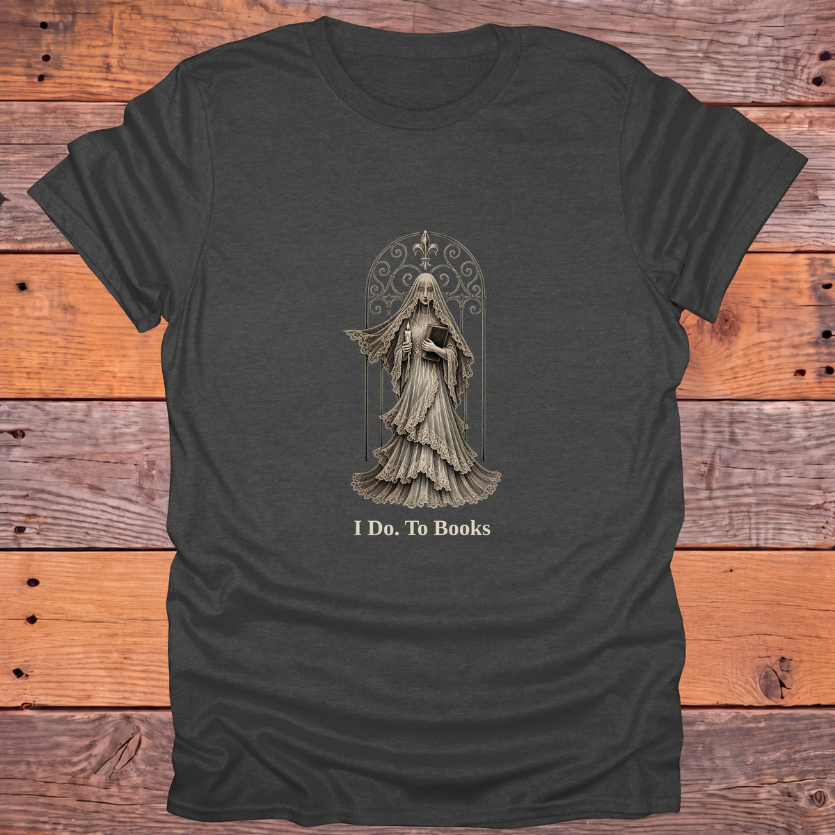 I Do To Books Gothic Bookish T-Shirt - Dark Heather