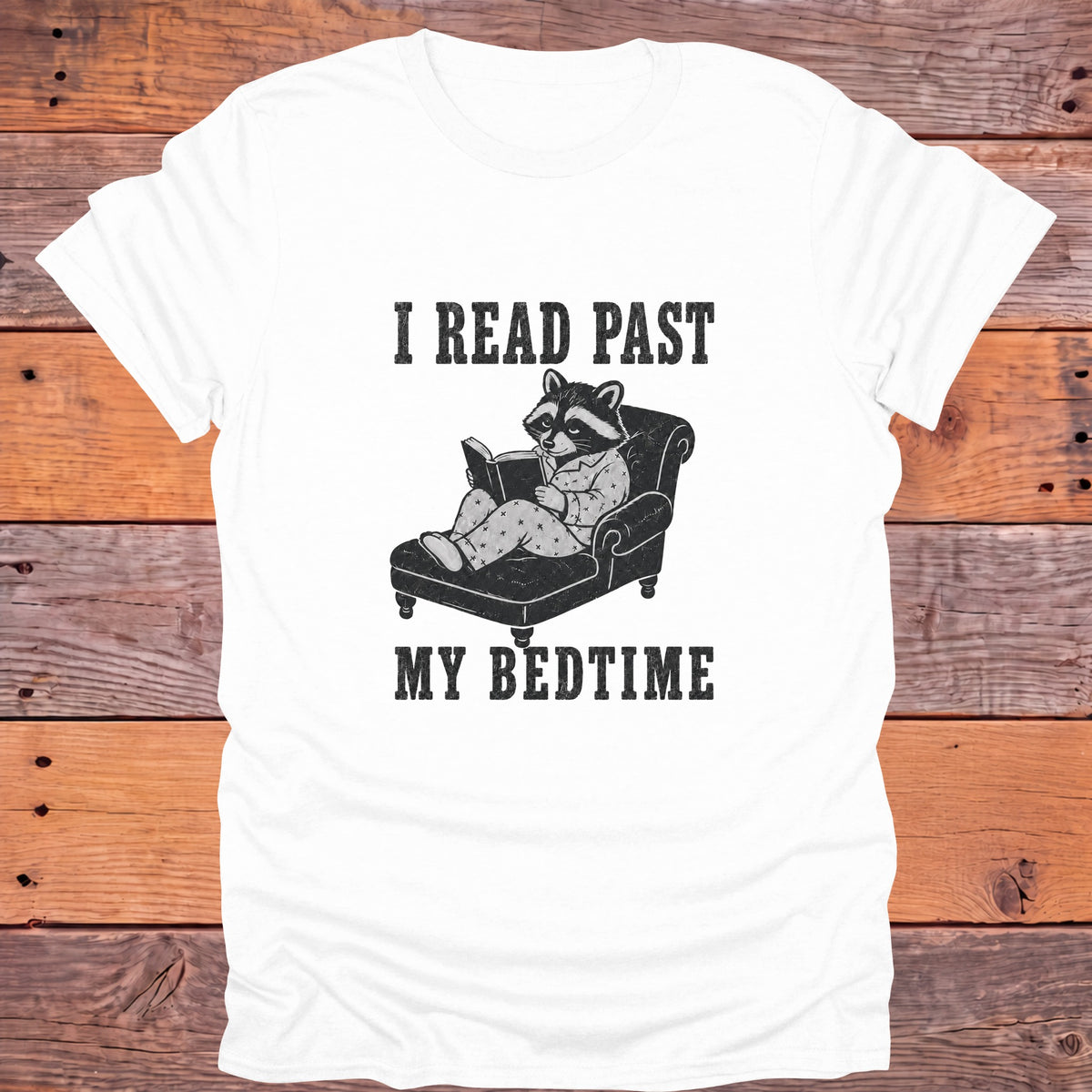 I Read Past My Bedtime Bookish T-Shirt - White