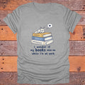 I Wonder If My Books Miss Me Moth Bookish T-Shirt - Sport Grey