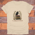I'm Judging Your Bookshelf Raven Bookish T-Shirt - Sand