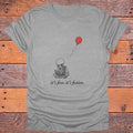 It's Fine It's Fiction Skeleton Bookish T-Shirt - Sport Grey
