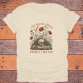 I've Read About People Like You Skull Bookish T-Shirt - Natural