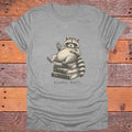Kindly Don't Grumpy Raccoon Bookish T-Shirt - Sport Grey