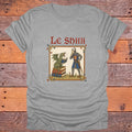 Le Shhh Medieval Library Bookish T-Shirt - Sport Grey