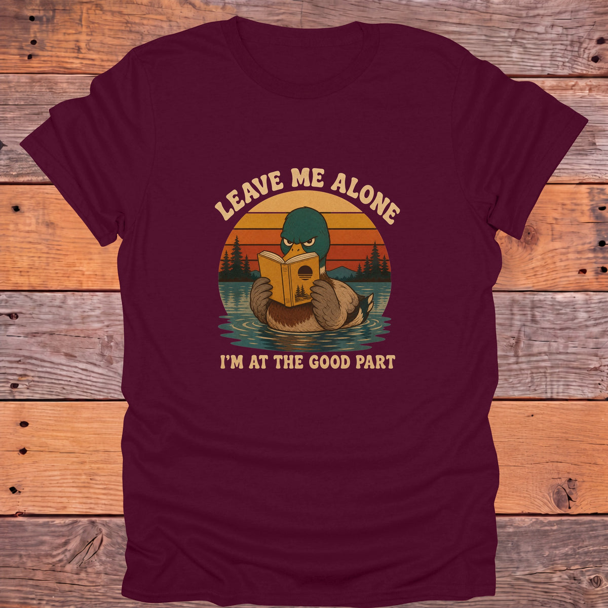 Leave Me Alone at the Good Part Bookish T-Shirt - Maroon