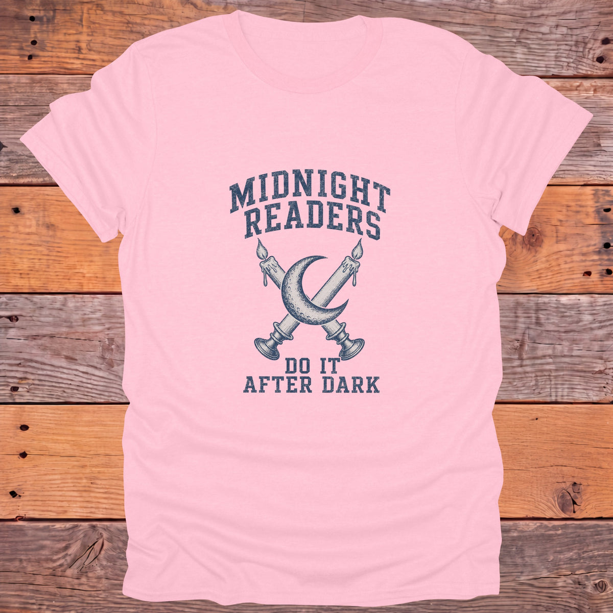 Midnight Readers Do It After Dark Bookish T-Shirt - Light Pink
