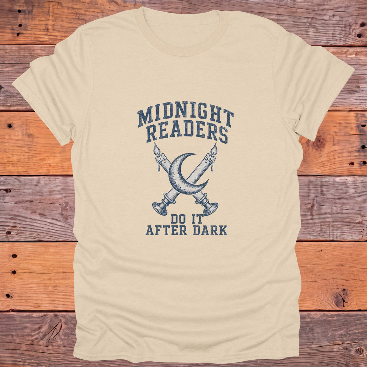 Midnight Readers Do It After Dark Bookish T-Shirt - Sand