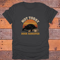 Not Today Book Hangover Black Cat Bookish T-Shirt - Charcoal