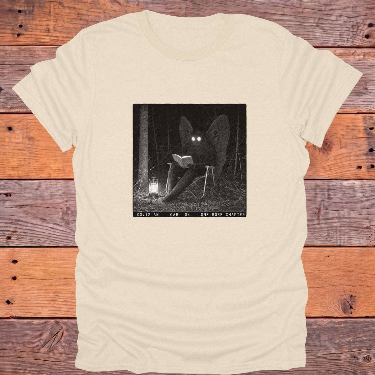 One More Chapter Mothman Bookish T-Shirt - Natural