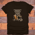 Overcaffeinated Underslept on Chapter 40 Raccoon Bookish T-Shirt - Dark Chocolate