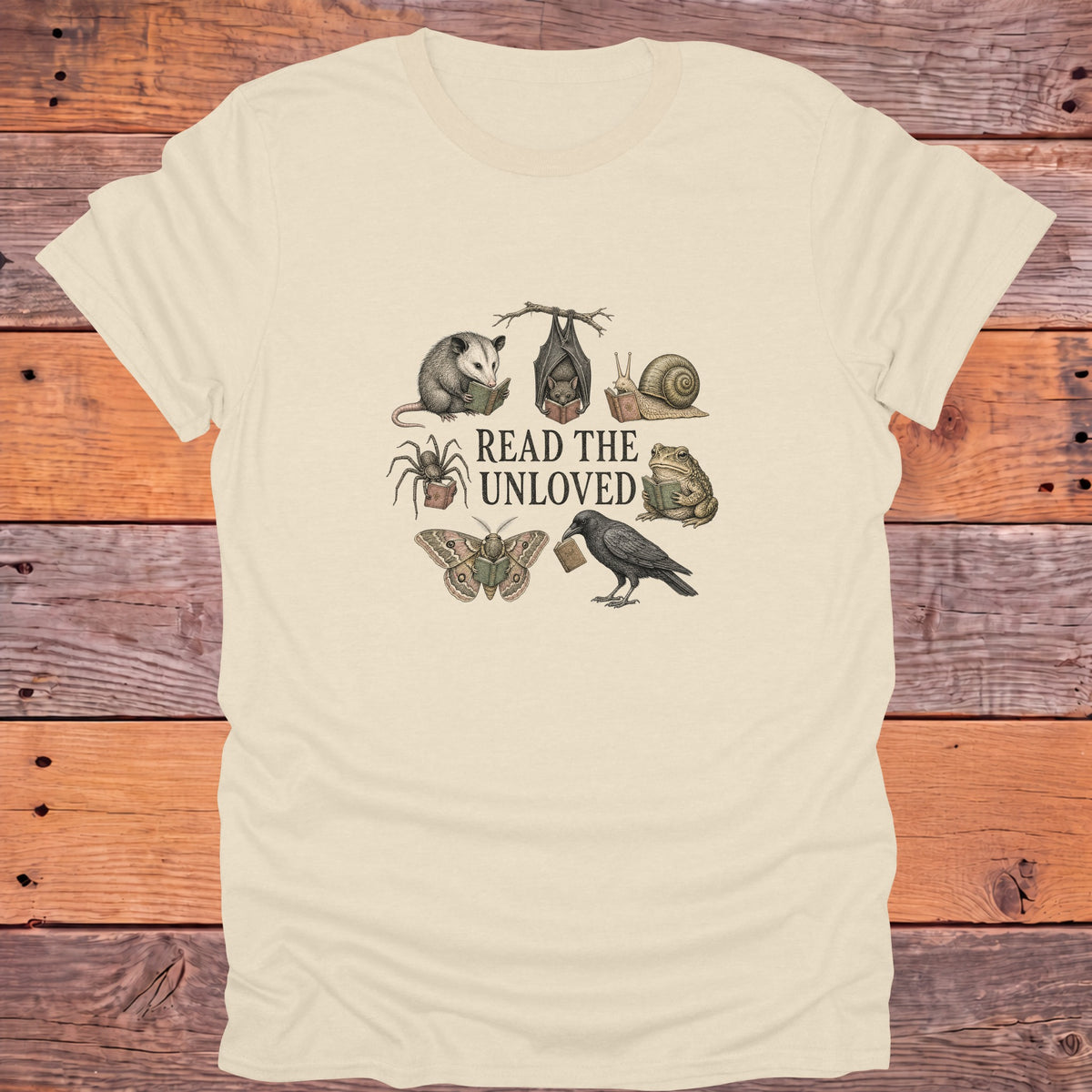 Read the Unloved Bookish T-Shirt - Natural