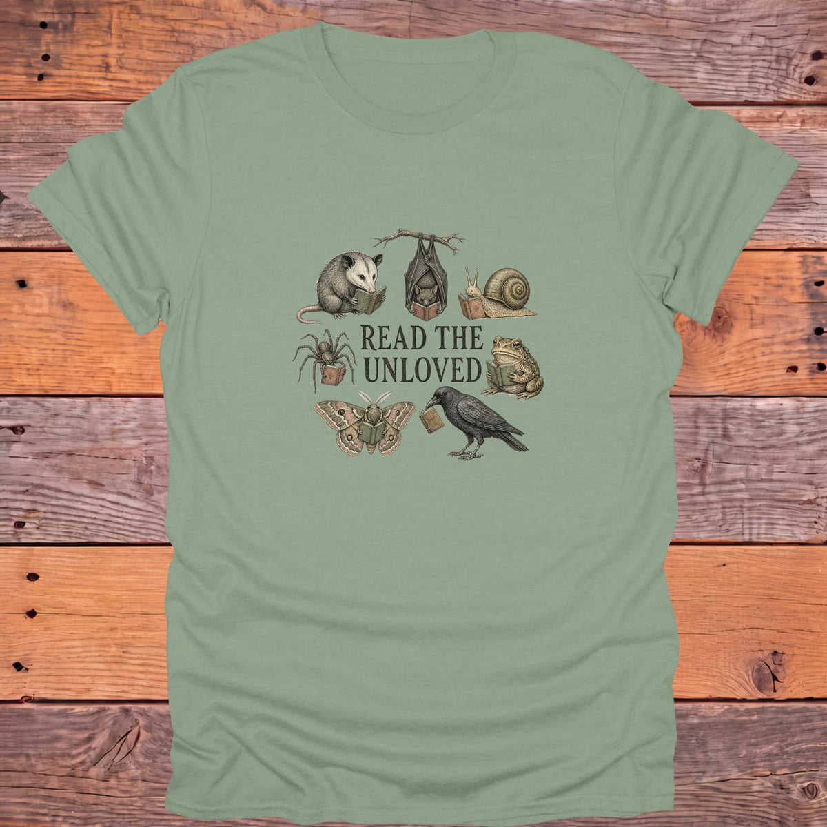 Read the Unloved Bookish T-Shirt - Sage