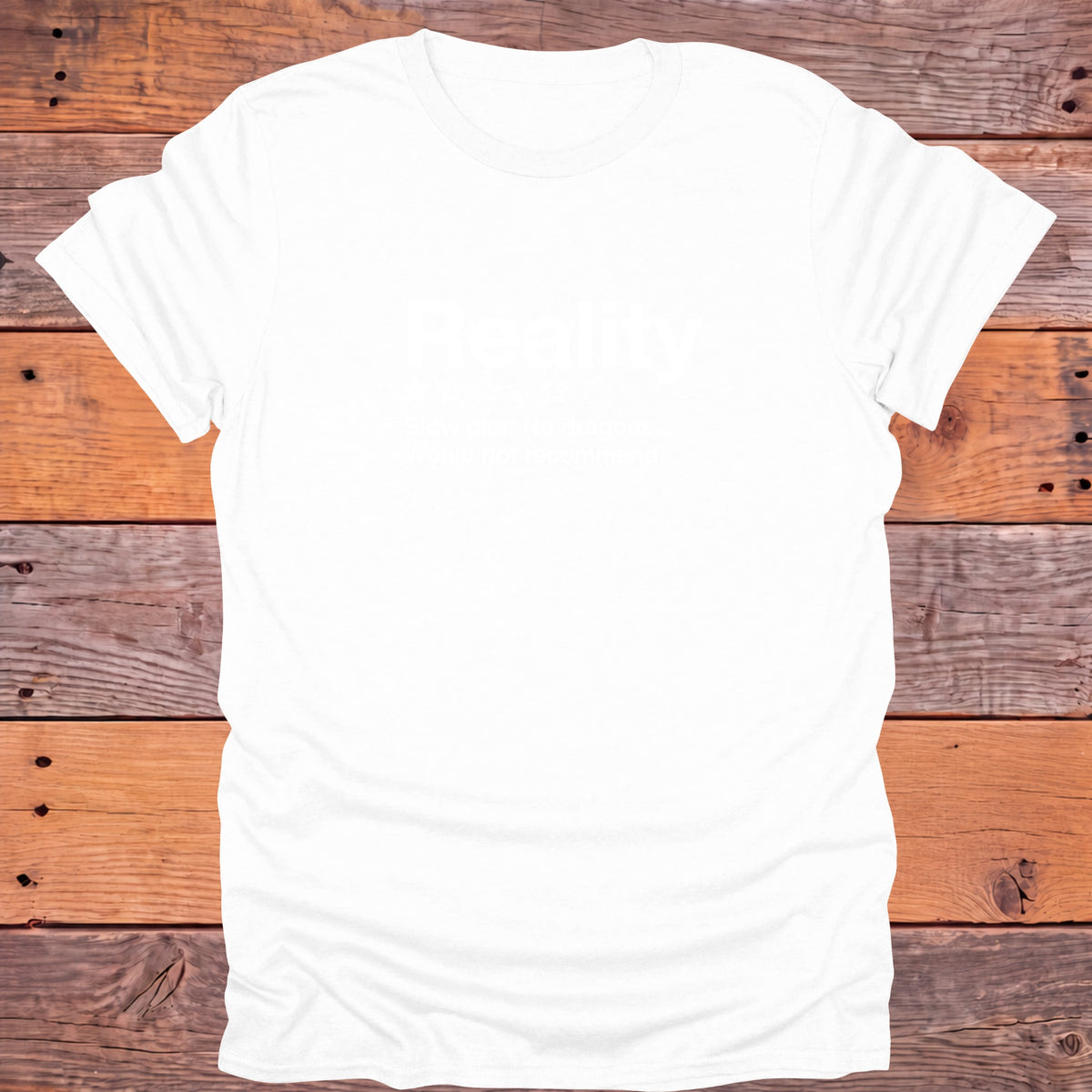 Reality One Star Review Slow Plot No Dragons Bookish T-Shirt - White
