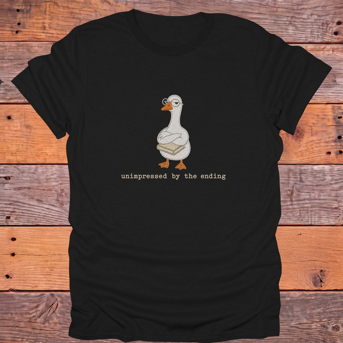Unimpressed by the Ending Goose Bookish T-Shirt - Black