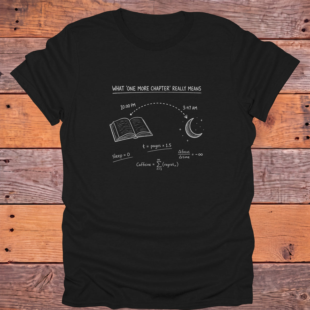 What One More Chapter Really Means Bookish T-Shirt - Black
