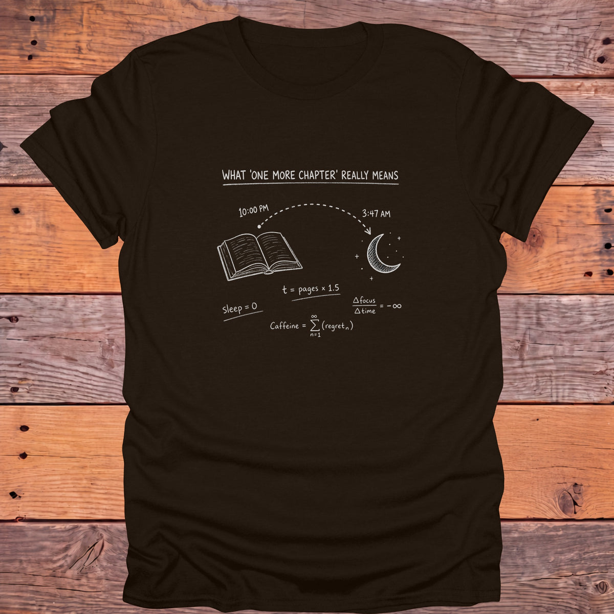 What One More Chapter Really Means Bookish T-Shirt - Dark Chocolate