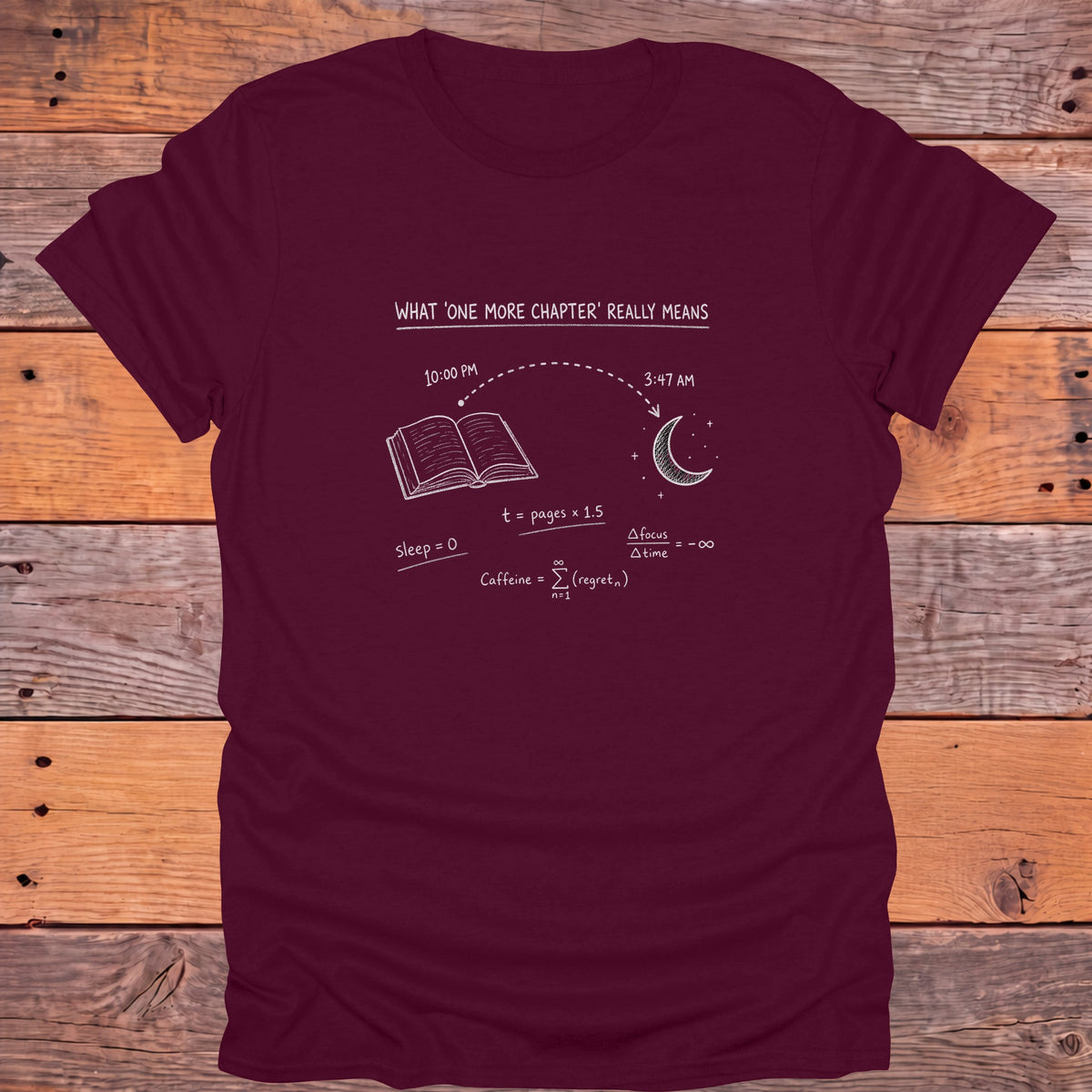 What One More Chapter Really Means Bookish T-Shirt - Maroon